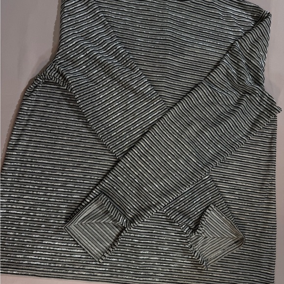 Nine West Black and Silver Striped Turtleneck - Picture 6 of 8